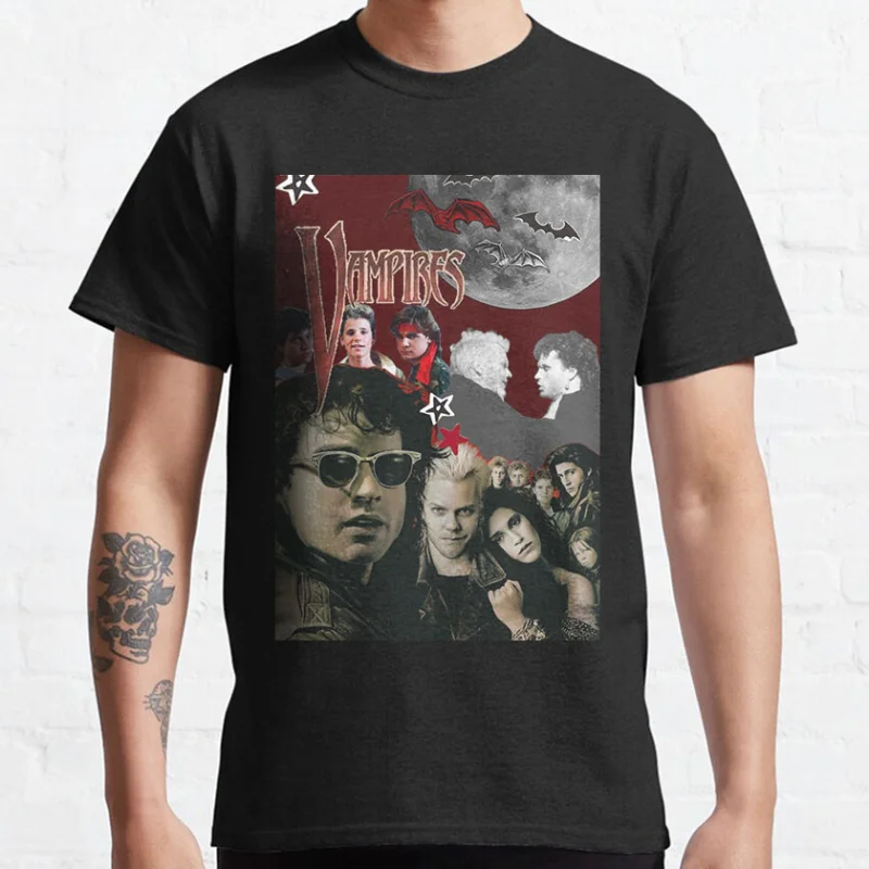 Vintage 80s Horror Movie The Lost Boys Vampire graphic t shirts Santa Carla Scary Halloween tops large size Men's clothing
Vintage 80s Horror Movie The Lost Boys Vampire graphic t shirts Santa Carla Scary Halloween tops large size Men's clothing