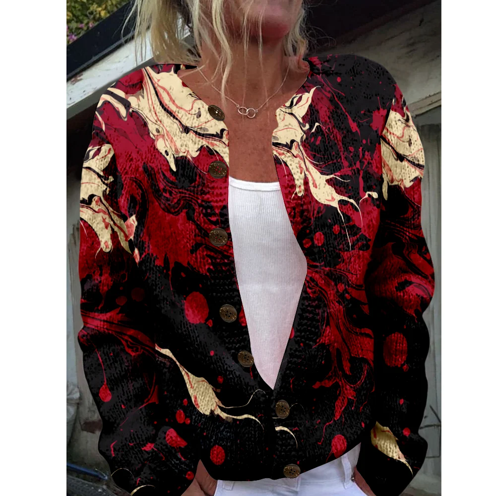 Halloween Women Sweater Bloody Horror Sweaters Autumn Winter Knitted Cardigan Knit Top Fashion Casual Cool Jumpers Streetwear
Halloween Women Sweater Bloody Horror Sweaters Autumn Winter Knitted Cardigan Knit Top Fashion Casual Cool Jumpers Streetwear