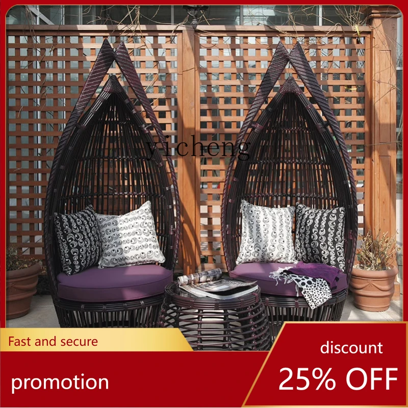 CZ outdoor table and chair rattan chair coffee table three-piece balcony outdoor courtyard leisure landscape creative seat
CZ outdoor table and chair rattan chair coffee table three-piece balcony outdoor courtyard leisure landscape creative seat