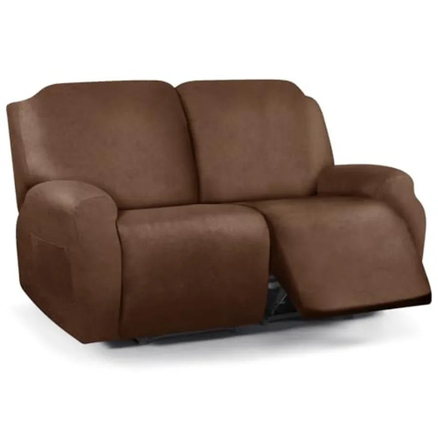 Loveseat Recliner Slipcover Large Size Oversized - 6 Pieces Stretch Leather Like Recliner Sofa Cover for 2 Seat Dual Reclining
Loveseat Recliner Slipcover Large Size Oversized - 6 Pieces Stretch Leather Like Recliner Sofa Cover for 2 Seat Dual Reclining