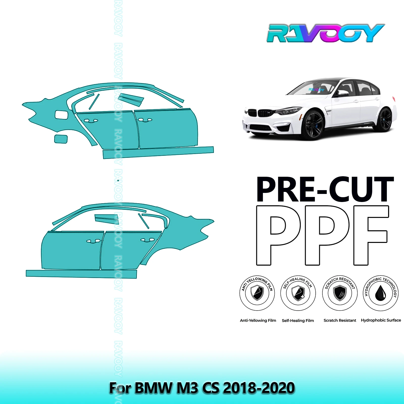 For BMW M3 CS 2018-2020 8.5mil Clear Matte Pre-Cut PPF Door & A/B Pillar Kit TPU Paint Protection Film Set
For BMW M3 CS 2018-2020 8.5mil Clear Matte Pre-Cut PPF Door & A/B Pillar Kit TPU Paint Protection Film Set
