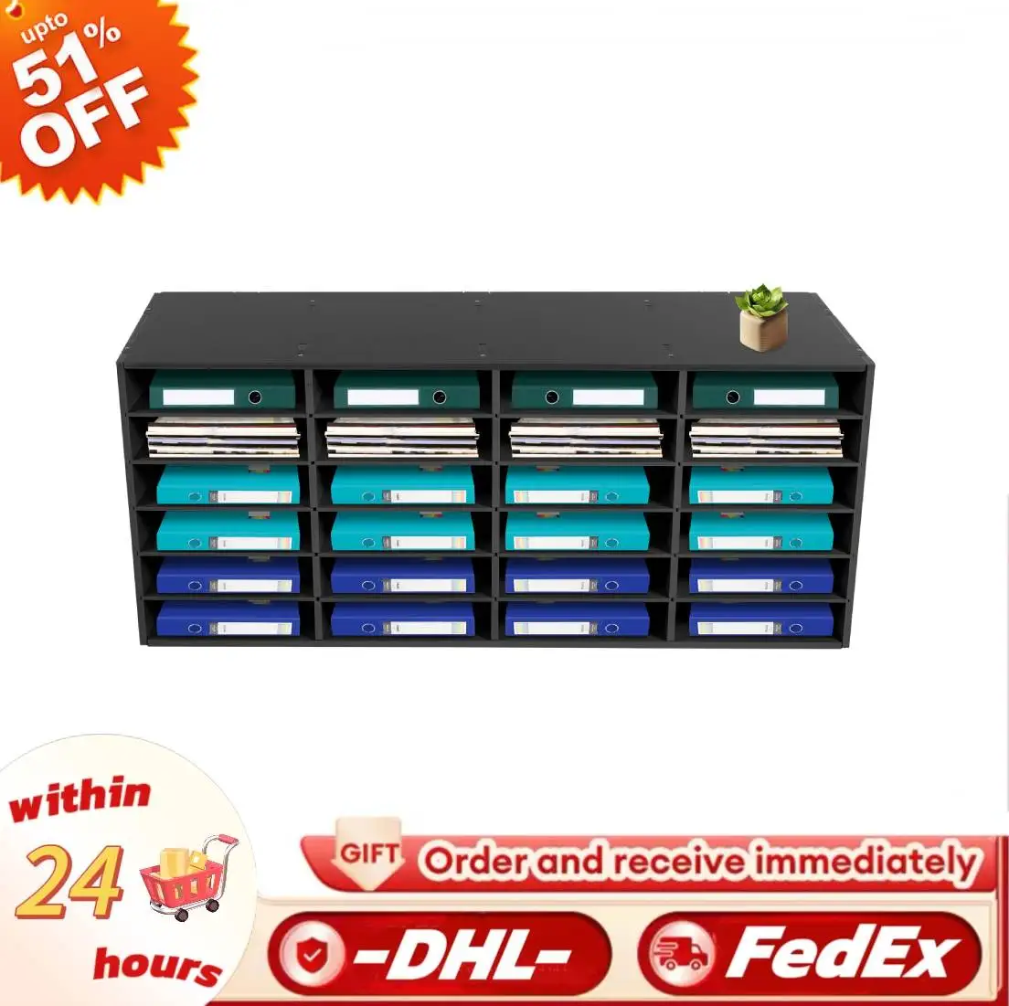 24-Slot PVC Mail Sorter Organizer 5kg Load Document File Shelf 6 Rows 4 Columns File Sorting Cabinet 39.4in Home/Office Modern
24-Slot PVC Mail Sorter Organizer 5kg Load Document File Shelf 6 Rows 4 Columns File Sorting Cabinet 39.4in Home/Office Modern