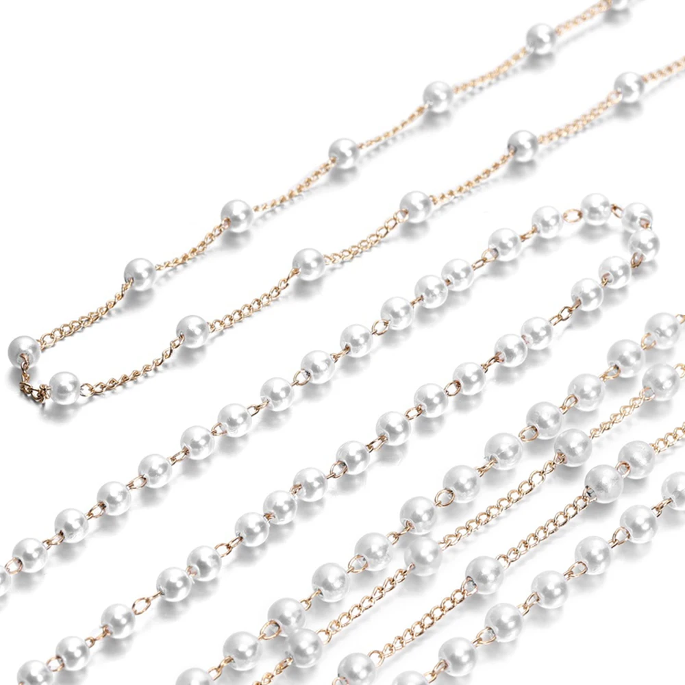 50-500cm ABS Pearl Chain Iron Chains Handmake Chain for DIY Jewelry Making Necklace Bracelet Accessories
50-500cm ABS Pearl Chain Iron Chains Handmake Chain for DIY Jewelry Making Necklace Bracelet Accessories