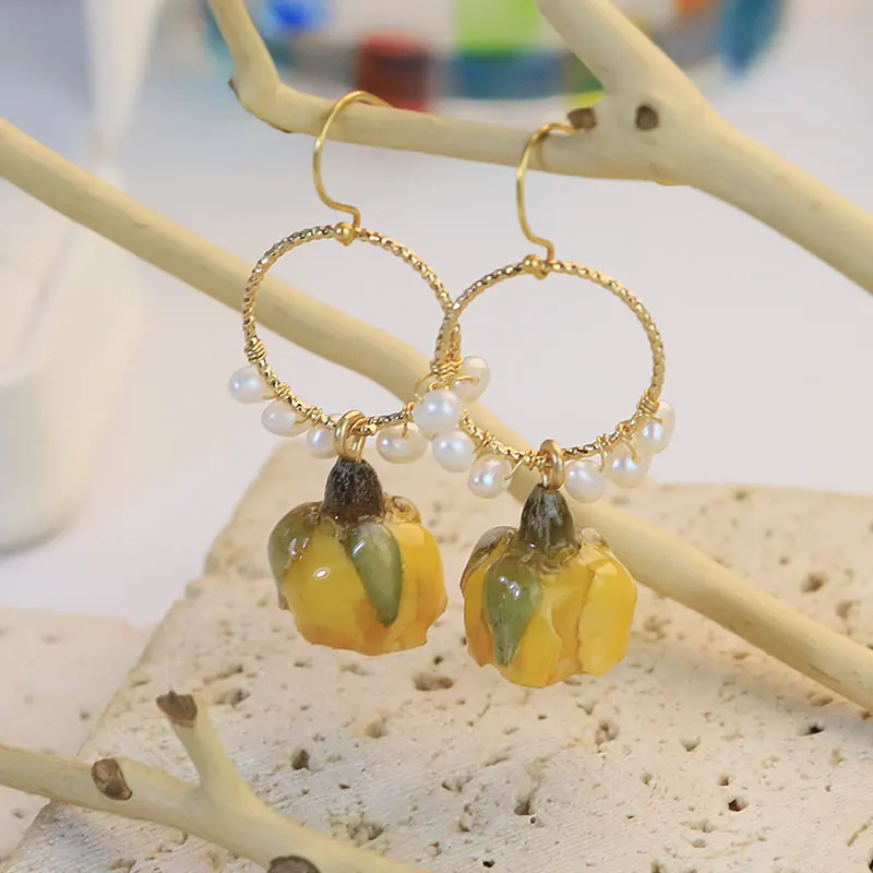 Sunshine Hoop Flower Earrings 18K Gold Plated Copper Circle, Preserved Daisy & Freshwater Pearls, Hypoallergenic Summer Jewelry
Sunshine Hoop Flower Earrings 18K Gold Plated Copper Circle, Preserved Daisy & Freshwater Pearls, Hypoallergenic Summer Jewelry