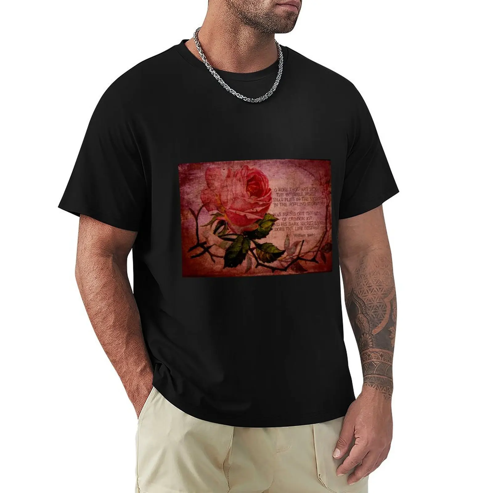 O Rose Thou Art Sick T-Shirt vintage graphic tee blacks baggy shirts men workout shirt
O Rose Thou Art Sick T-Shirt vintage graphic tee blacks baggy shirts men workout shirt