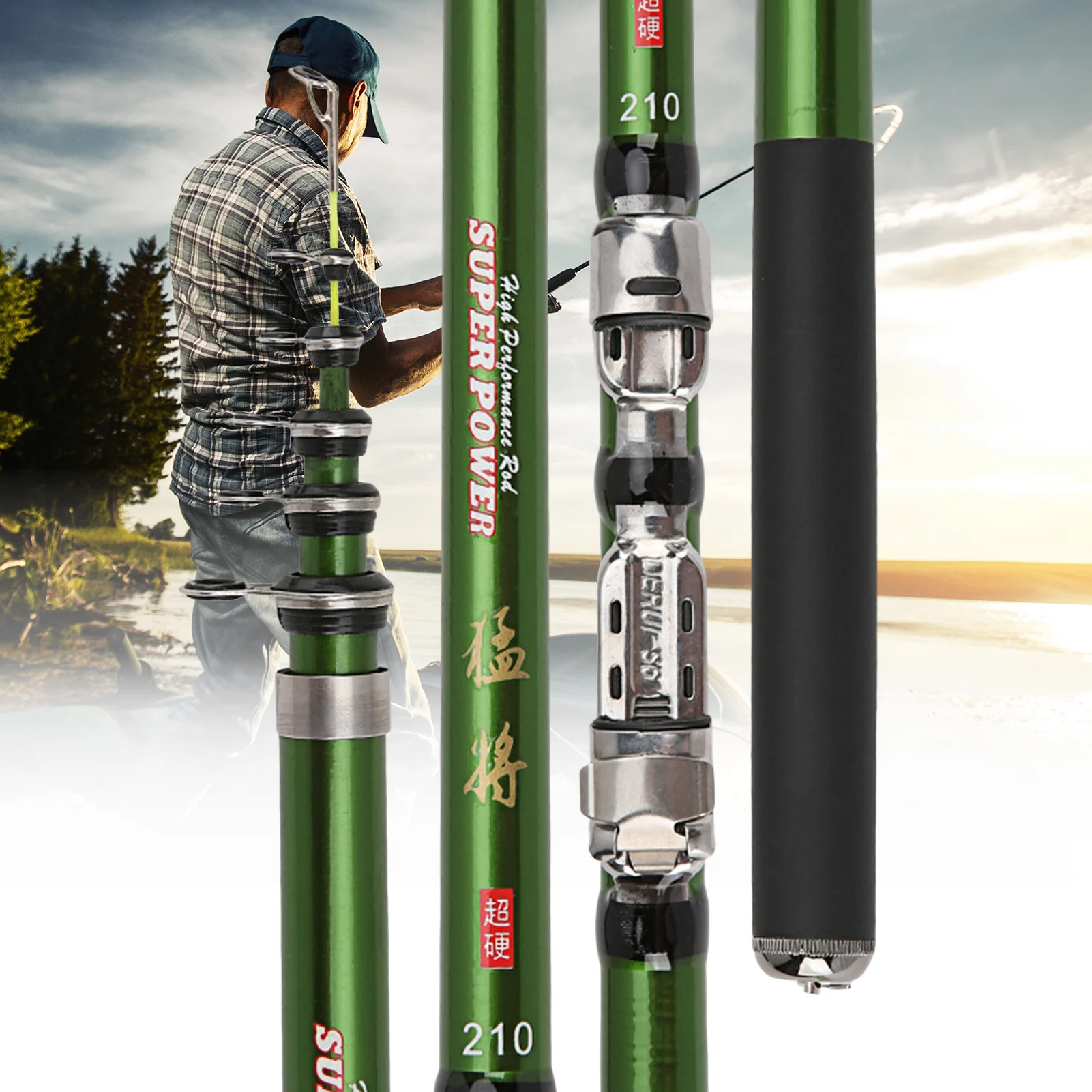 Portable 1.8-3m Fishing Rod Ultralight Carbon Fiber Telescopic Fish Pole Winter Outdoor Ice Fishing Hand Pole Fishing Gears
Portable 1.8-3m Fishing Rod Ultralight Carbon Fiber Telescopic Fish Pole Winter Outdoor Ice Fishing Hand Pole Fishing Gears