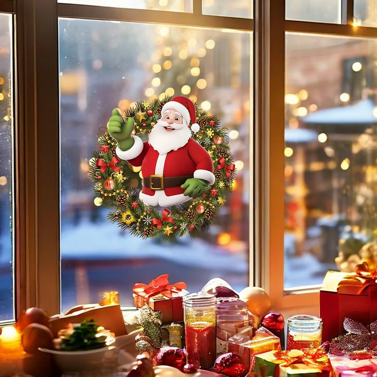 Christmas Sticker Static Window Cling Santa Snowflake Decal for Shop Store Glass Winter Holiday Decoration
Christmas Sticker Static Window Cling Santa Snowflake Decal for Shop Store Glass Winter Holiday Decoration