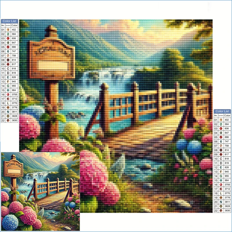 Diamond Painting 2025 Wooden Bridge, Waterfalls And Colorful Hydrangeas Embroidery Diamond Arts And Crafts Jewelry Cross Stitch
Diamond Painting 2025 Wooden Bridge, Waterfalls And Colorful Hydrangeas Embroidery Diamond Arts And Crafts Jewelry Cross Stitch
