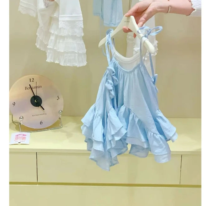 Girl Baby Lace Tail Strap Skirt 2025 Summer Korean Children's Clothing Girl Light Blue Dress Tank Top Skirt
Girl Baby Lace Tail Strap Skirt 2025 Summer Korean Children's Clothing Girl Light Blue Dress Tank Top Skirt