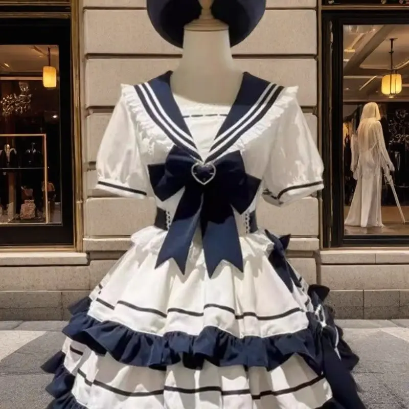 Navy Blue Water Blue Youthful Vitality JK Cake Fluffy Dress Lolita
Navy Blue Water Blue Youthful Vitality JK Cake Fluffy Dress Lolita