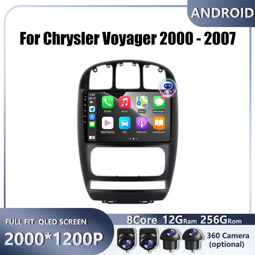4G ОС Android для Chrysler Voyager 2000–2007 Автомобильный радиоприемник Стерео Мультимедийное видео GPS-навигационный плеер QLED экран BT 5.0
4G ОС Android для Chrysler Voyager 2000–2007 Автомобильный радиоприемник Стерео Мультимедийное видео GPS-навигационный плеер QLED экран BT 5.0