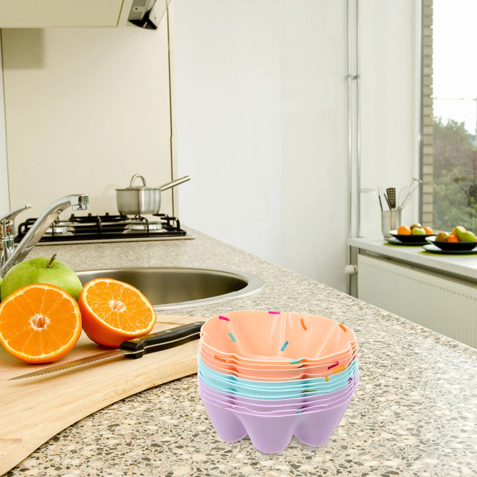 12 Pcs Baking Cup Mousse Cake Molds Non Stick Reusable Kitchen Supplies Muffin Cake Mold Flower Bread Molds Tools
12 Pcs Baking Cup Mousse Cake Molds Non Stick Reusable Kitchen Supplies Muffin Cake Mold Flower Bread Molds Tools
