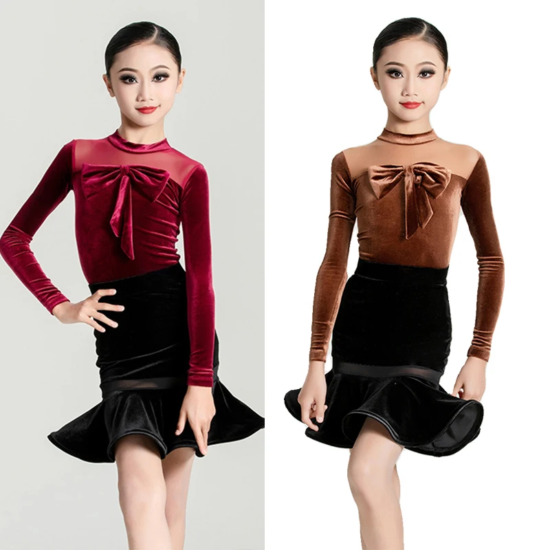 Velvet High Neck Latin Dance Costume Girls Cha Cha Rumba Dance Dress Kid's Performance Suit Child Tango Practice Clothes XH1310
Velvet High Neck Latin Dance Costume Girls Cha Cha Rumba Dance Dress Kid's Performance Suit Child Tango Practice Clothes XH1310