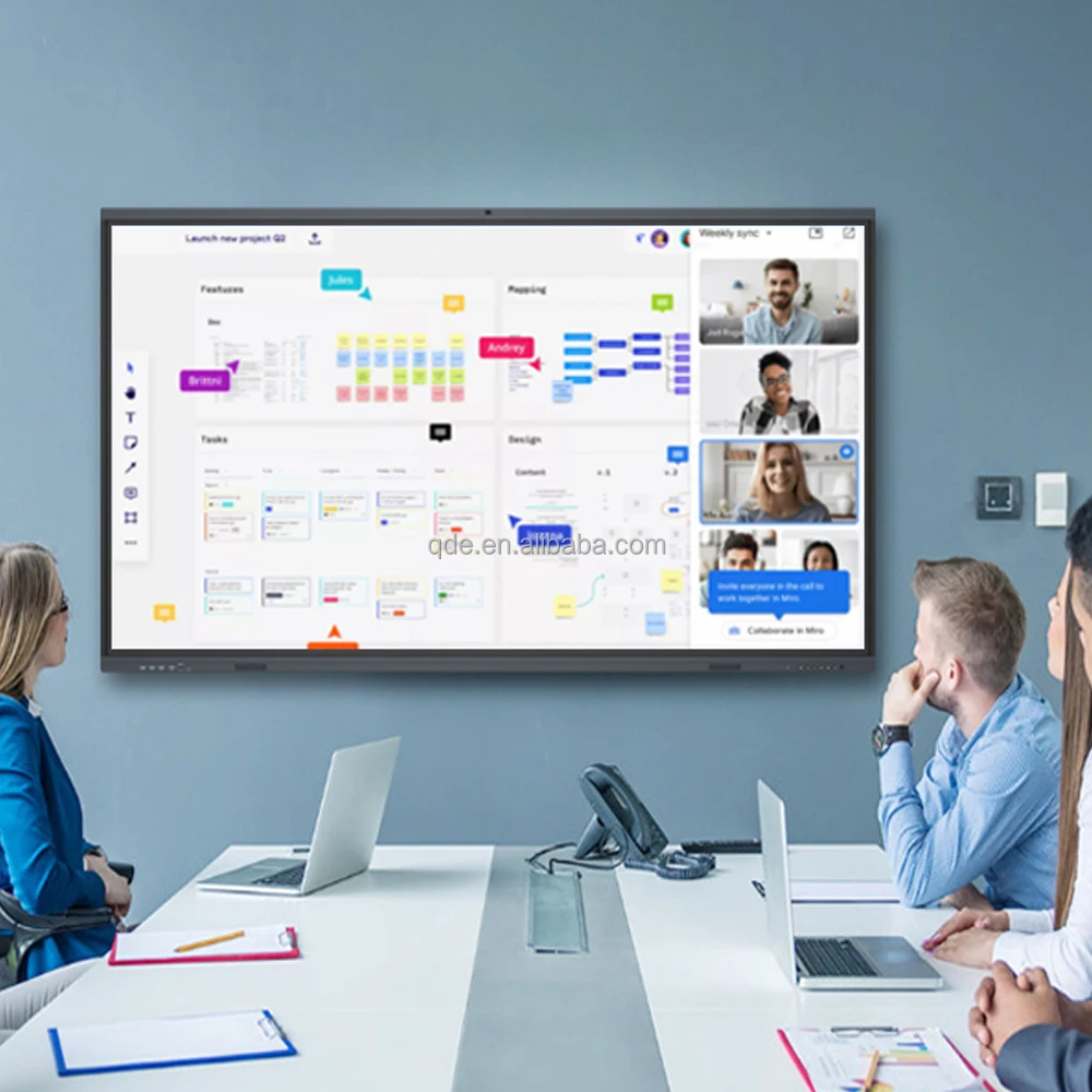 55"65"75"85"86"98"110" Inch All-in-One Interactive Flat Panel Smart Whiteboard Touch Display For Conference And Education
55"65"75"85"86"98"110" Inch All-in-One Interactive Flat Panel Smart Whiteboard Touch Display For Conference And Education