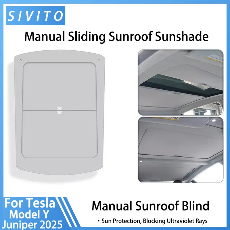 Upgrade Manual Sunroof Sunshade For Tesla ModelY Juniper 2025+ Roof UV Protection Retractable Sun Visor Car Interior Accessories
Upgrade Manual Sunroof Sunshade For Tesla ModelY Juniper 2025+ Roof UV Protection Retractable Sun Visor Car Interior Accessories