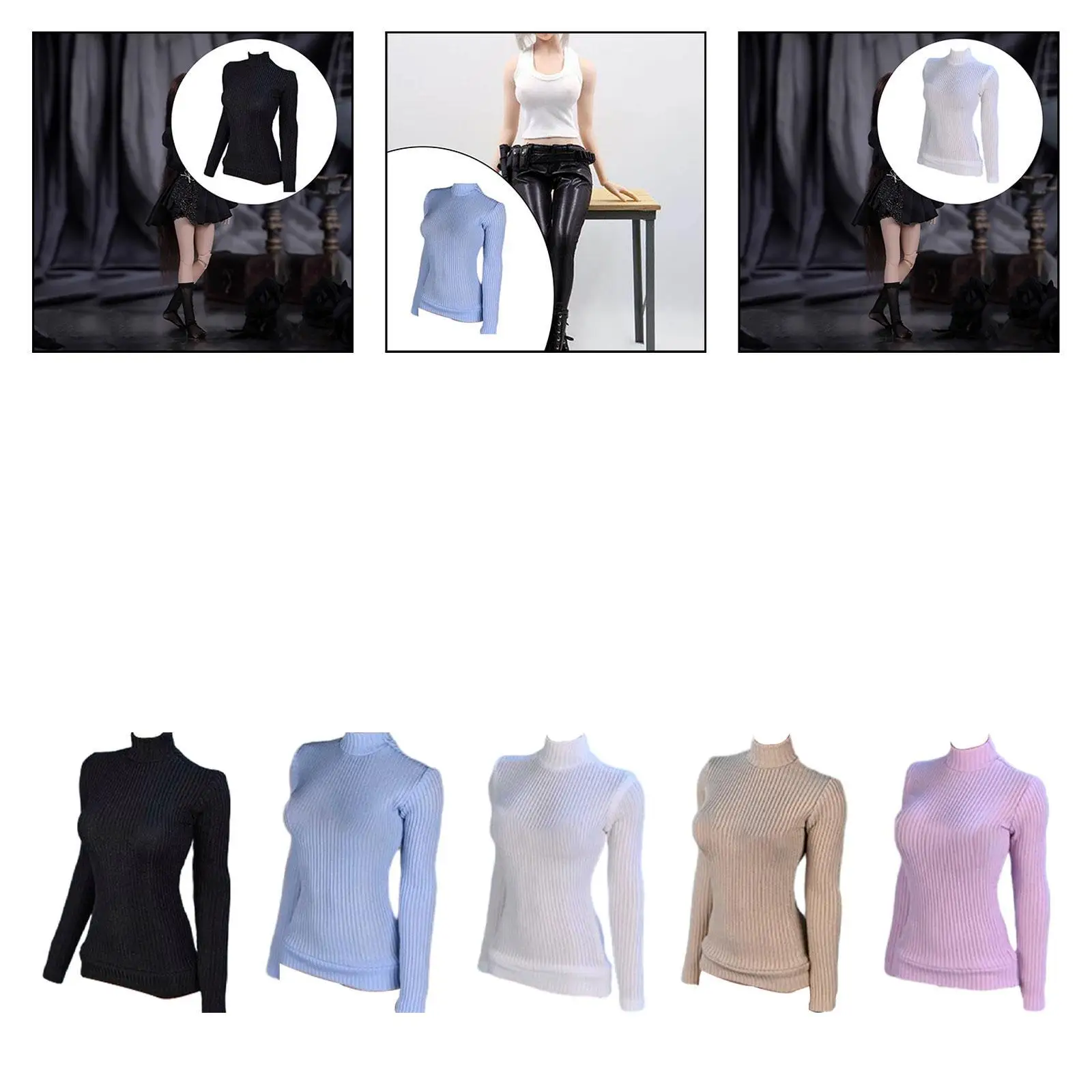 1/12 Scale Long Sleeve Shirts Costume, Doll Casual Basic Tight T Shirts for 6'' Figures Body Accessories Clothing
1/12 Scale Long Sleeve Shirts Costume, Doll Casual Basic Tight T Shirts for 6'' Figures Body Accessories Clothing