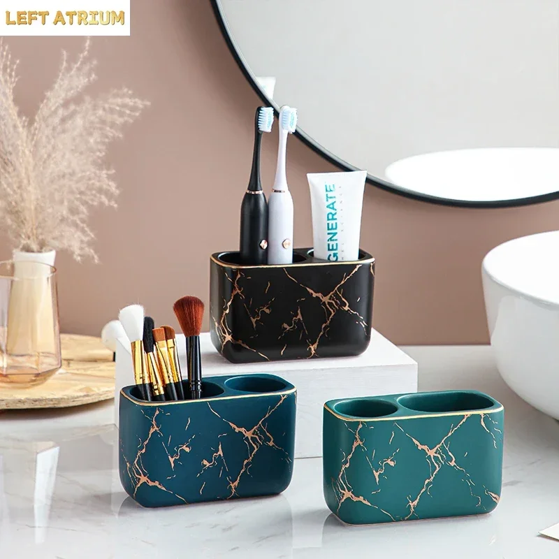 Light Luxury Electric Toothbrush Rack Bathroom Toothpaste Toothbrush Makeup Brush Comb Storage Box Pen Holder Bathroom Supplies
Light Luxury Electric Toothbrush Rack Bathroom Toothpaste Toothbrush Makeup Brush Comb Storage Box Pen Holder Bathroom Supplies