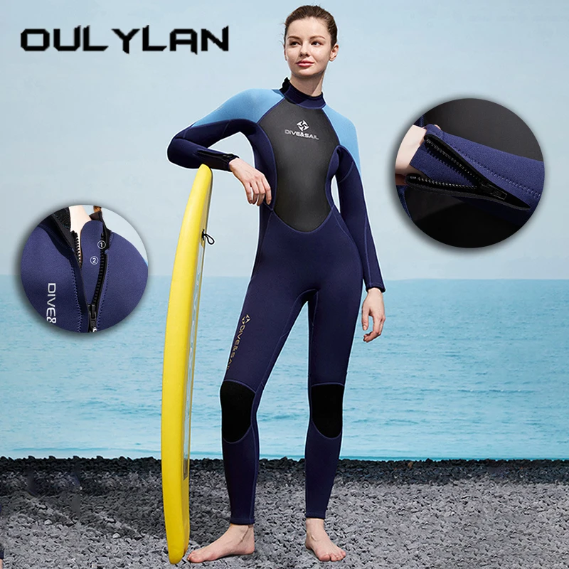 Oulylan One Piece Neoprene Wetsuit Women Long Sleeve Color-blocked Divingsuit Outdoor Swimming Scuba Wet Suits for Ladies
Oulylan One Piece Neoprene Wetsuit Women Long Sleeve Color-blocked Divingsuit Outdoor Swimming Scuba Wet Suits for Ladies
