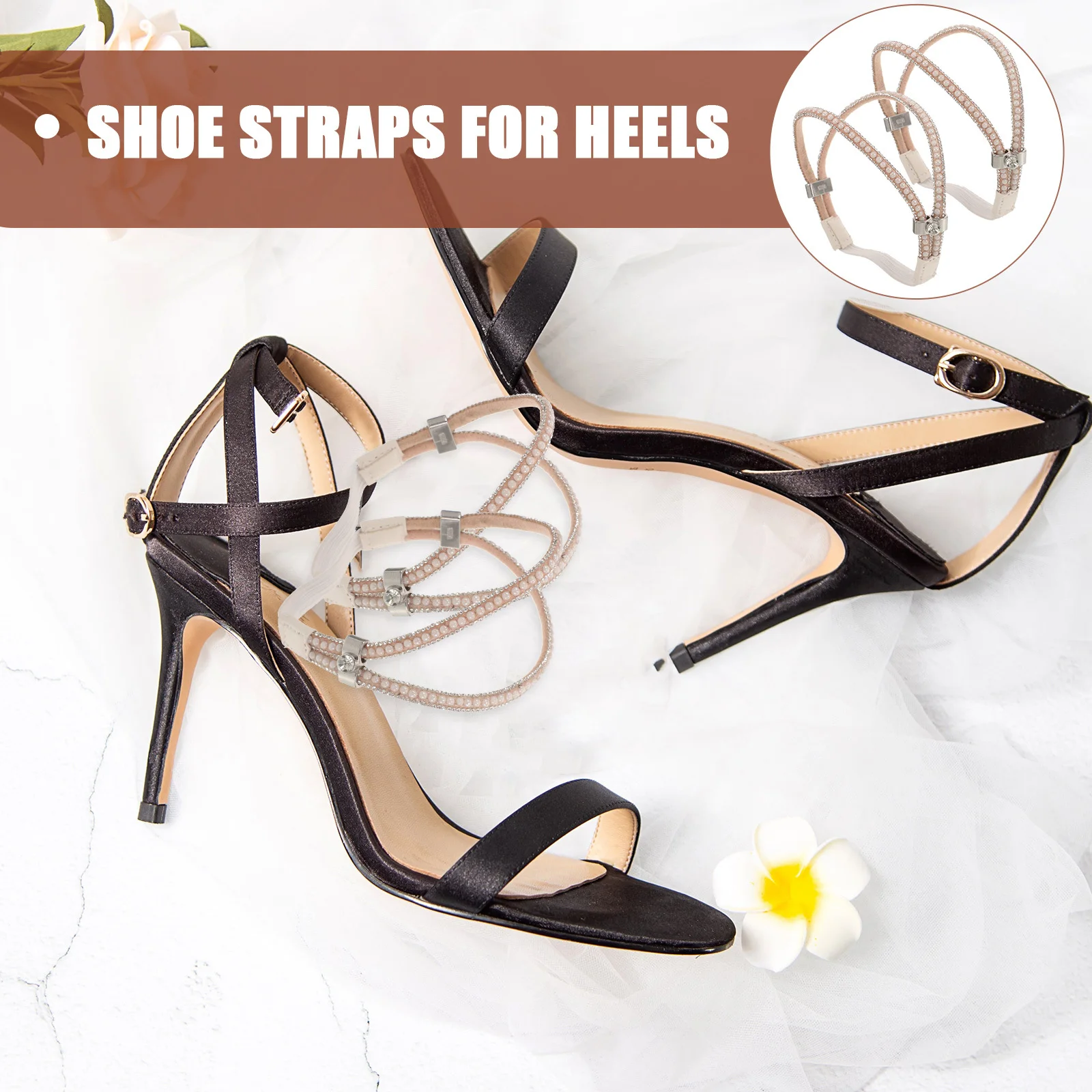 1 Pair Rhinestone Heel Straps For Women Anti-Slip Shoe Strap Extender Replacement For High Heels Detachable Shoes Strap Comfort
1 Pair Rhinestone Heel Straps For Women Anti-Slip Shoe Strap Extender Replacement For High Heels Detachable Shoes Strap Comfort