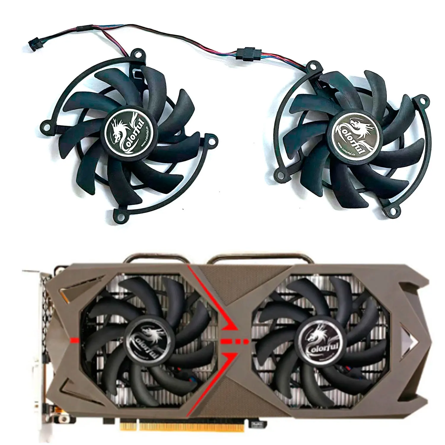 2PCS/set for Colorful GTX1060 GeForce GTX1070 GAMING GTX 1060 1070 iGame S Video Graphics card cooling fan
2PCS/set for Colorful GTX1060 GeForce GTX1070 GAMING GTX 1060 1070 iGame S Video Graphics card cooling fan