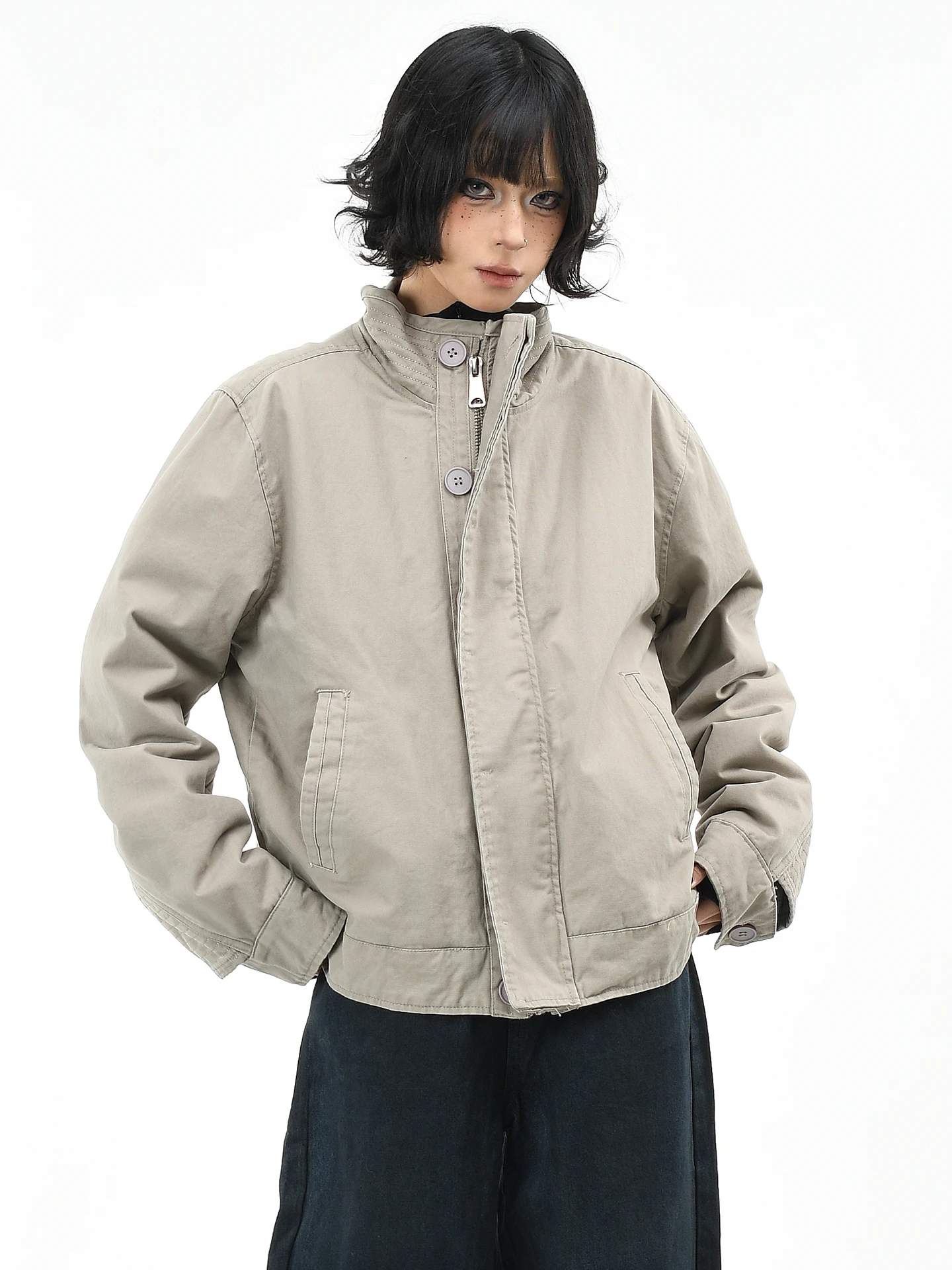 OV Original American Retro Waed Workwear Cotton Jaet Women's Winter Loose Fce Lined Warm Stand Collar Cotton Coat Men
OV Original American Retro Waed Workwear Cotton Jaet Women's Winter Loose Fce Lined Warm Stand Collar Cotton Coat Men