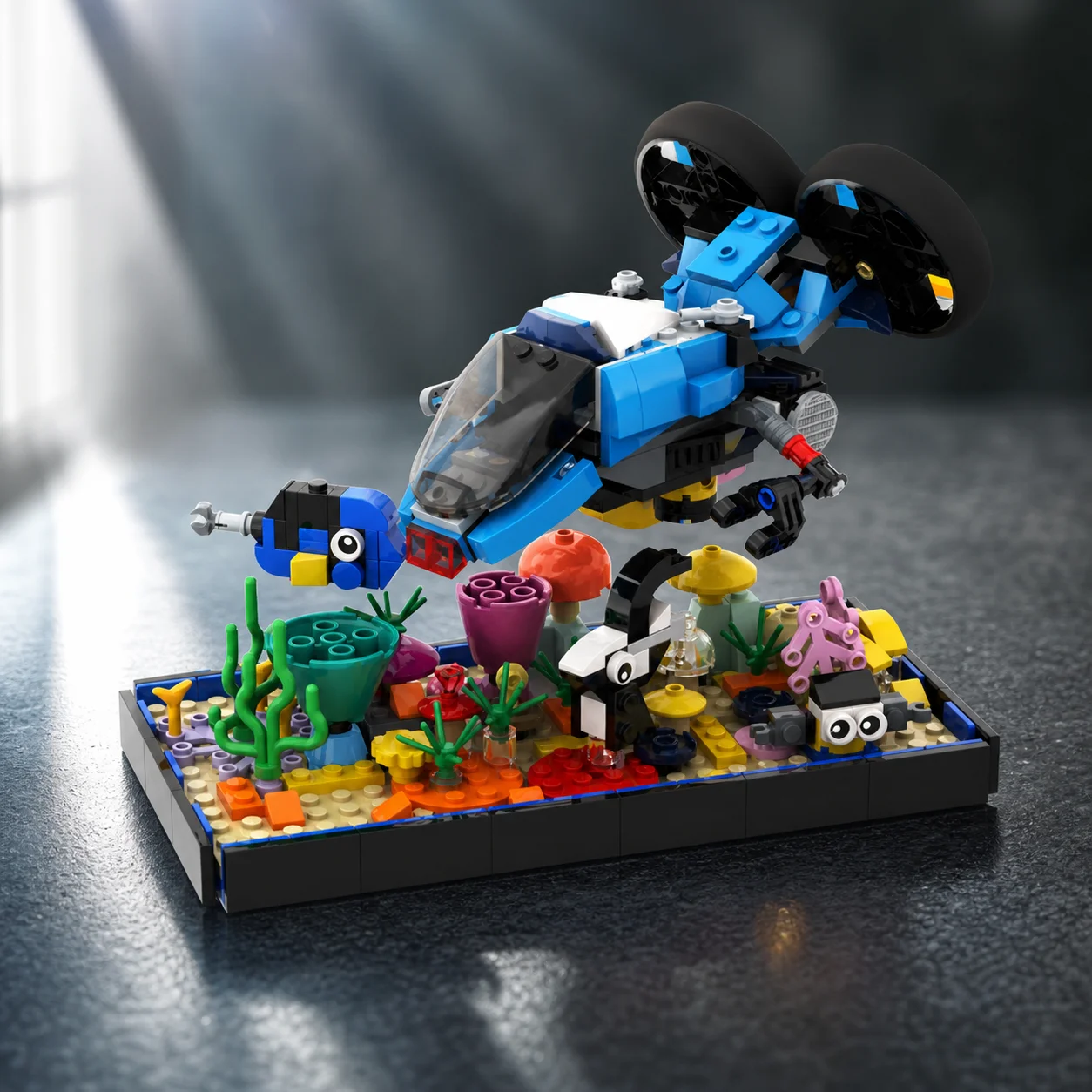Deep Sea Submarine Coral Reef MOC Building Blocks Ocean Explorer DIY Assembly Bricks Construction Set
Deep Sea Submarine Coral Reef MOC Building Blocks Ocean Explorer DIY Assembly Bricks Construction Set
