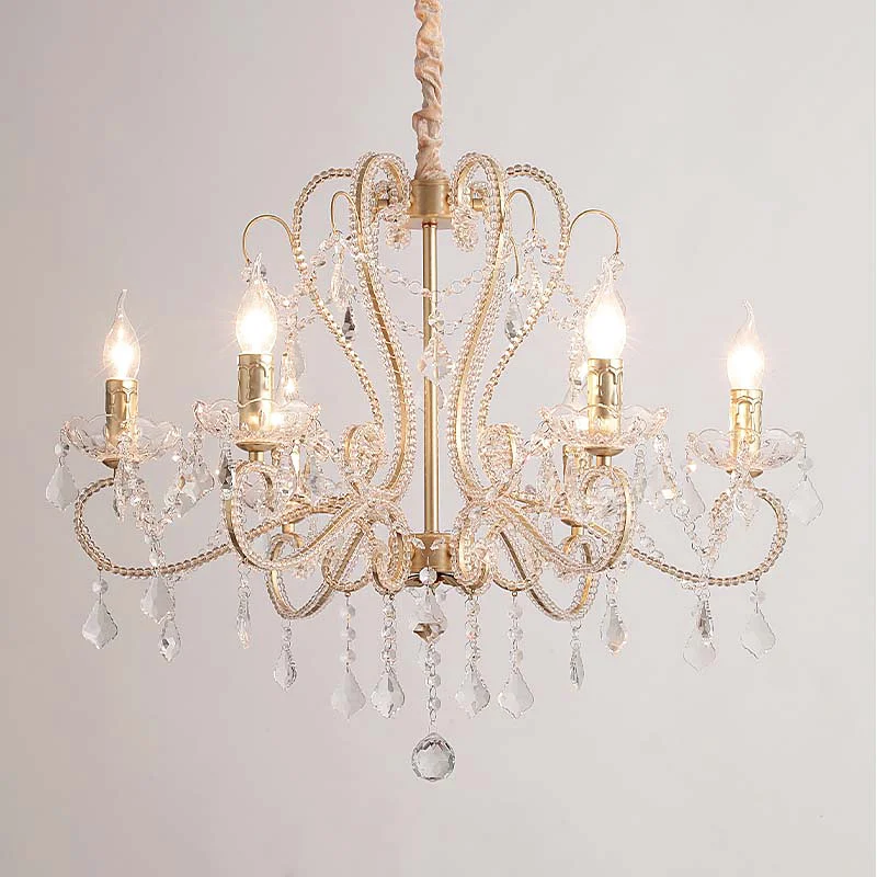American Crystal Chandelier Living Room Bedroom Dining Room Study Room Atmosphere Luxury French European Princess Chandelier
American Crystal Chandelier Living Room Bedroom Dining Room Study Room Atmosphere Luxury French European Princess Chandelier