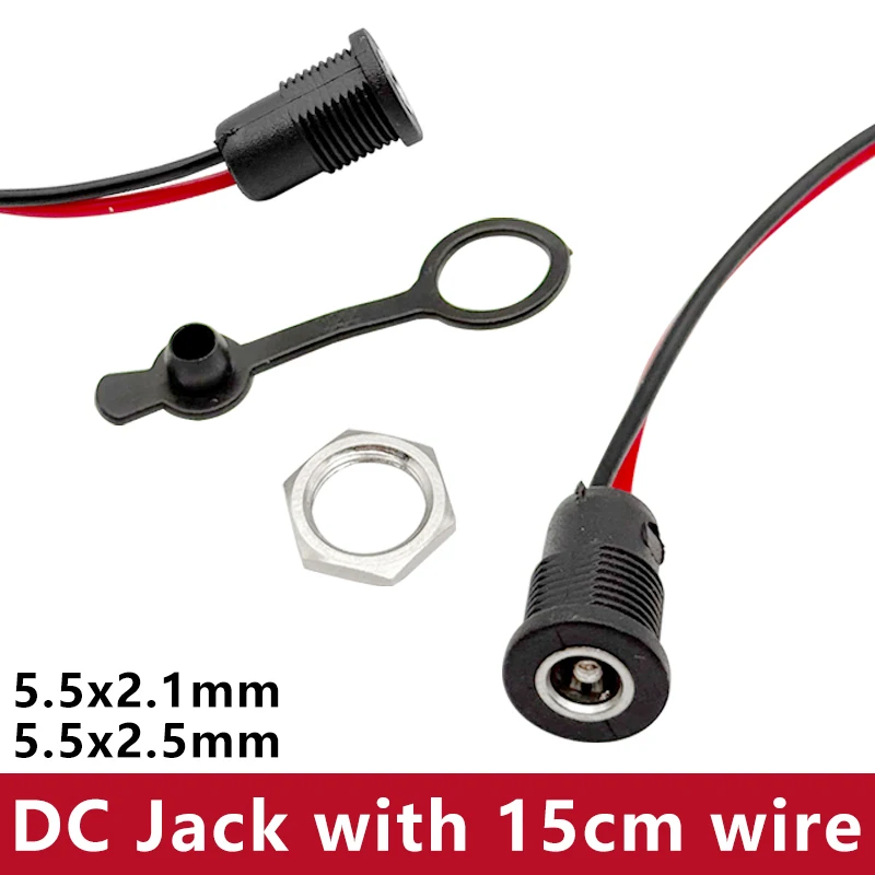 DC-022 10A Power Socket 18AWG Cable DC Female Jack Panel Mount Connector with Nut Snap & Waterproof Cap & Wire 15cm Cable
DC-022 10A Power Socket 18AWG Cable DC Female Jack Panel Mount Connector with Nut Snap & Waterproof Cap & Wire 15cm Cable