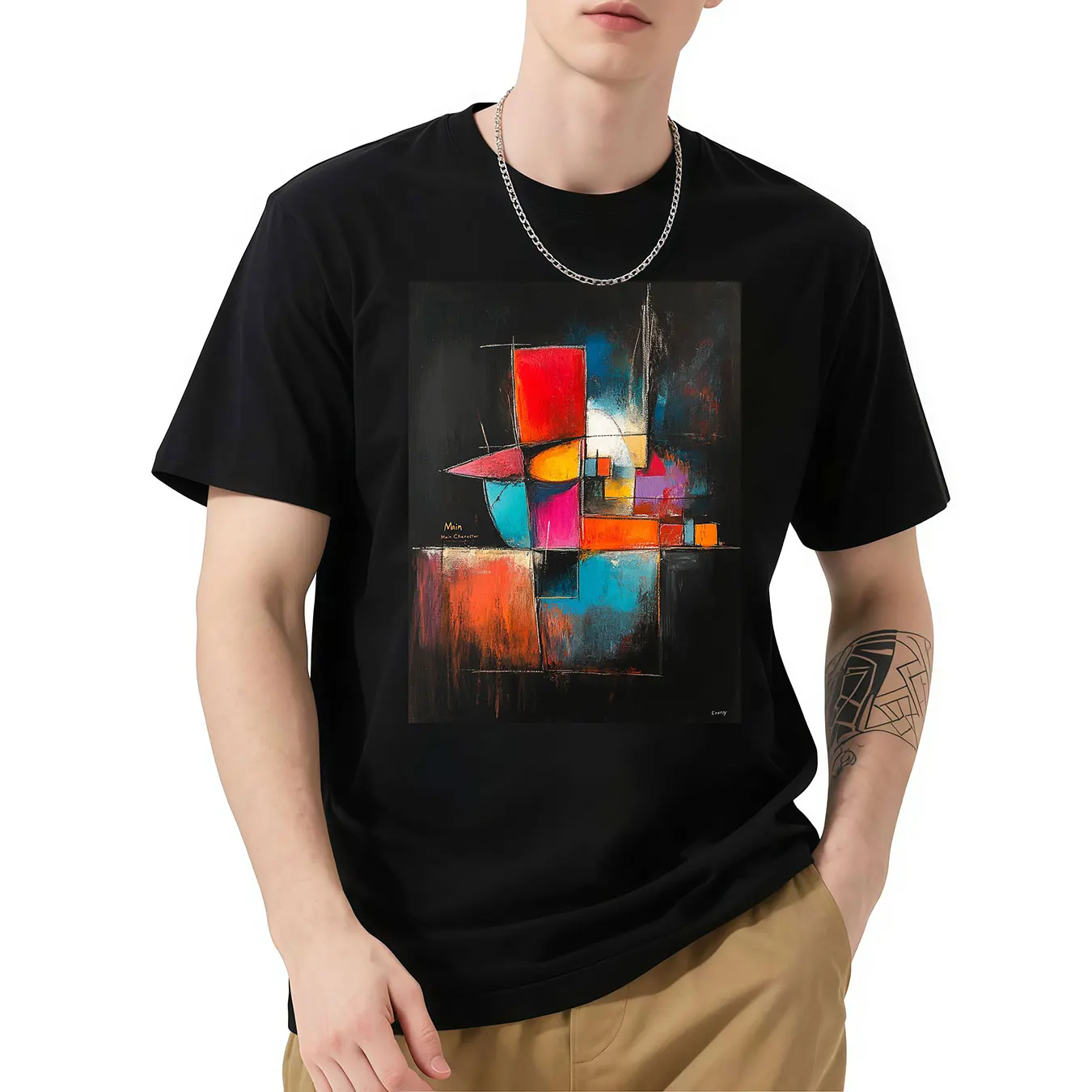 Female Abstract Color Blocks Print Funny Graphic T-shirts Soft O-neck Tee Tops Women Clothes 
Female Abstract Color Blocks Print Funny Graphic T-shirts Soft O-neck Tee Tops Women Clothes