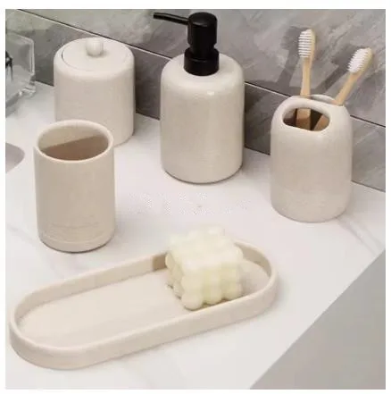 1pc Sandstone Bathroom Toiletries Cotton Swab Jar with Lid Wash Cup Toothbrush and Toothpaste Storage Rack Bathroom Accessories
1pc Sandstone Bathroom Toiletries Cotton Swab Jar with Lid Wash Cup Toothbrush and Toothpaste Storage Rack Bathroom Accessories