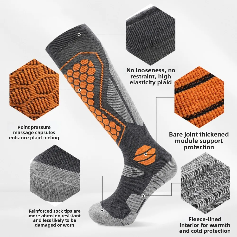 Difficult To Pilling Thicker Design Ski Socks Wear-resistant Warm Sports Socks Knee High Long Tube Outdoor Hiking Socks Skiing
Difficult To Pilling Thicker Design Ski Socks Wear-resistant Warm Sports Socks Knee High Long Tube Outdoor Hiking Socks Skiing