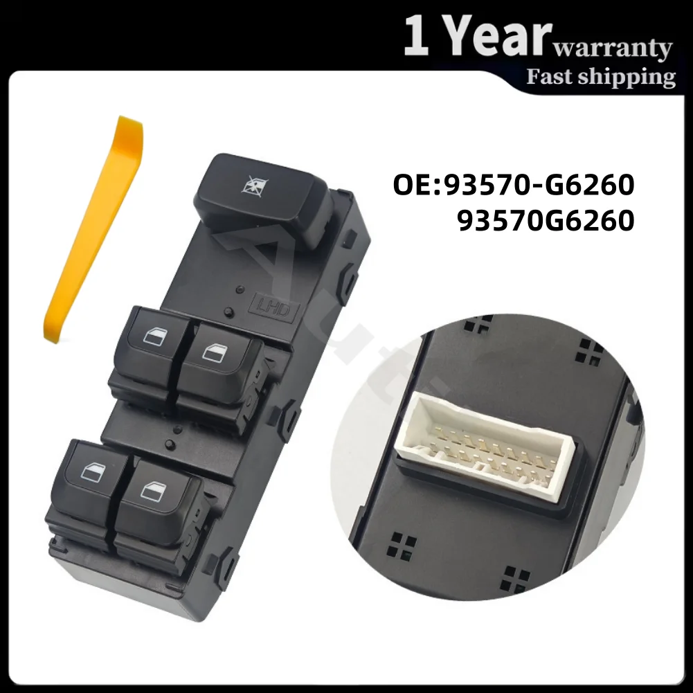93570-G6260 for KIA Picanto 2018-2023 Front Left Master Power Window Switch Electric Lifter Control Button Driver Accessories
93570-G6260 for KIA Picanto 2018-2023 Front Left Master Power Window Switch Electric Lifter Control Button Driver Accessories