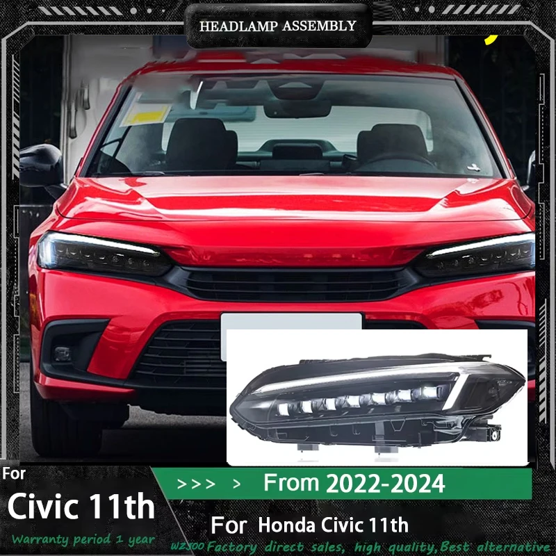 Head Lamp for Honda Civic 11th Headlights 2022 2023 2024 Civic LED Headlight 7 Lens Projector Signal Lamp Tool Accessories
Head Lamp for Honda Civic 11th Headlights 2022 2023 2024 Civic LED Headlight 7 Lens Projector Signal Lamp Tool Accessories