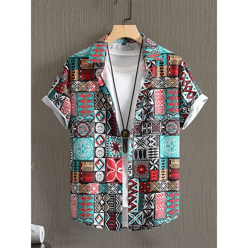 New 2024 Summer Casual Vitnage Print Short Sleeve Shirt Men Streetwear Colorful Beach Hawaiian Dress Shirts for Men
New 2024 Summer Casual Vitnage Print Short Sleeve Shirt Men Streetwear Colorful Beach Hawaiian Dress Shirts for Men