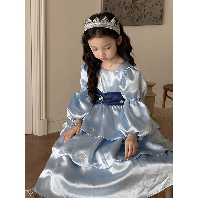 Elsa Princess Snowflake Dress, Girls Embroidered Gown Gem Birthday Party Wear Fairy Costume Chic
Elsa Princess Snowflake Dress, Girls Embroidered Gown Gem Birthday Party Wear Fairy Costume Chic