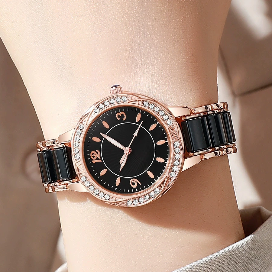 New Fashion Woman Fake Ceramics Bracelet Watch Ladies High Quality Wristwatch Women Stainless Steel Quartz Watches Reloj Mujer
New Fashion Woman Fake Ceramics Bracelet Watch Ladies High Quality Wristwatch Women Stainless Steel Quartz Watches Reloj Mujer