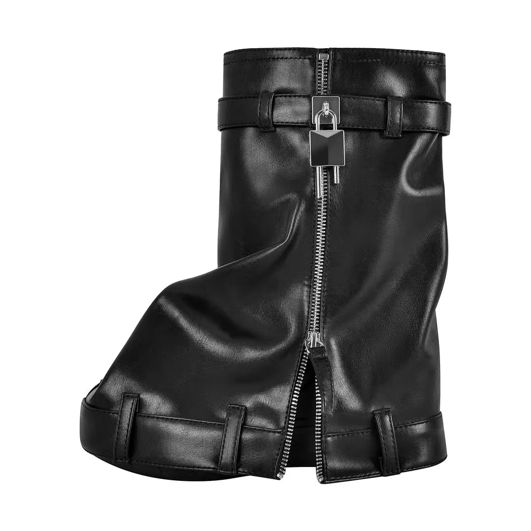 Platform Shark Buckle Hakata Round Toe Boots Women Plus Size Short Belt Buckle Wedge Heel Shoes Side Zipper Thick Sole Shoe
Platform Shark Buckle Hakata Round Toe Boots Women Plus Size Short Belt Buckle Wedge Heel Shoes Side Zipper Thick Sole Shoe