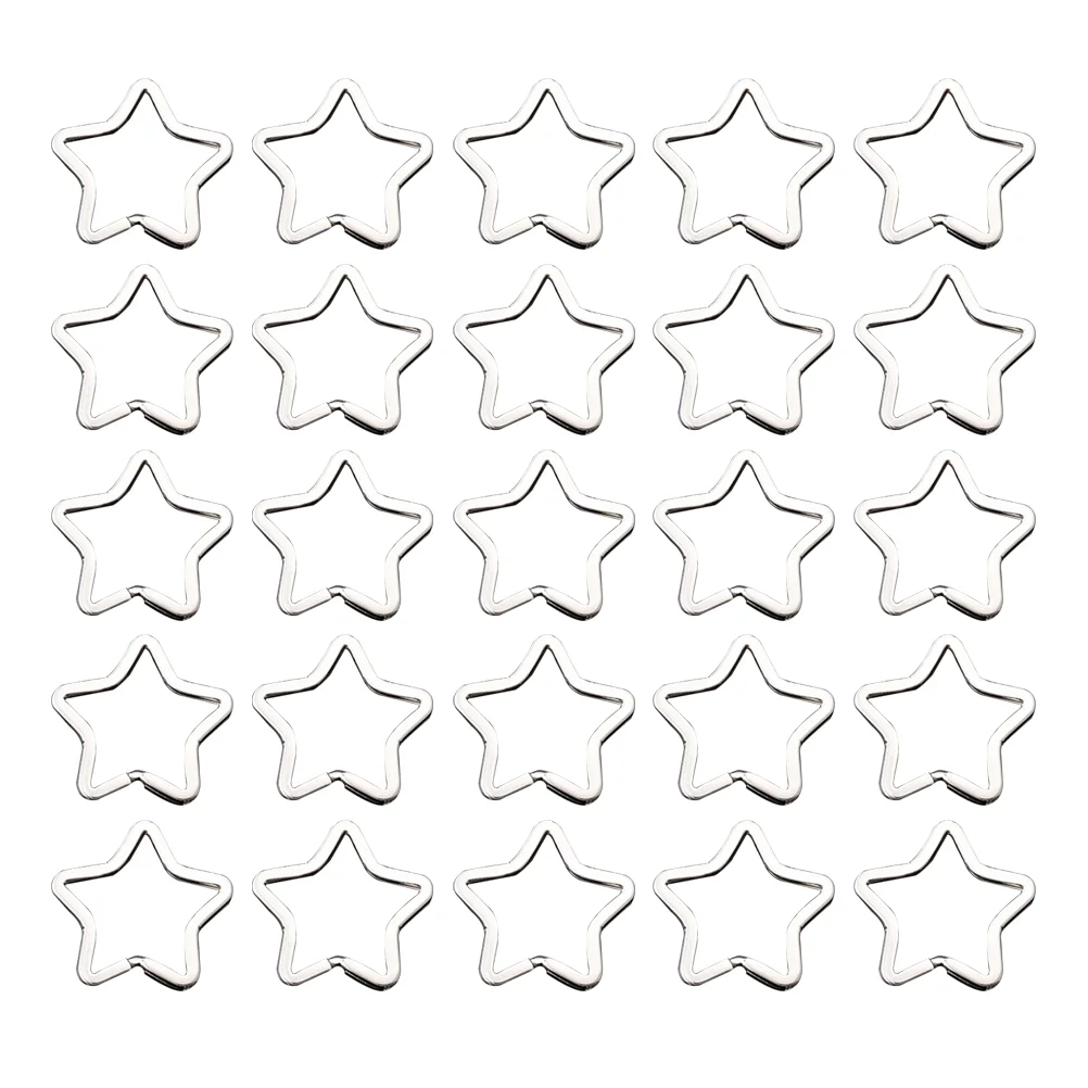 50pcs Metal Split Key Chain Star Shape Keychain Connector Pentagram Key Holder Key Decor Accessories
50pcs Metal Split Key Chain Star Shape Keychain Connector Pentagram Key Holder Key Decor Accessories