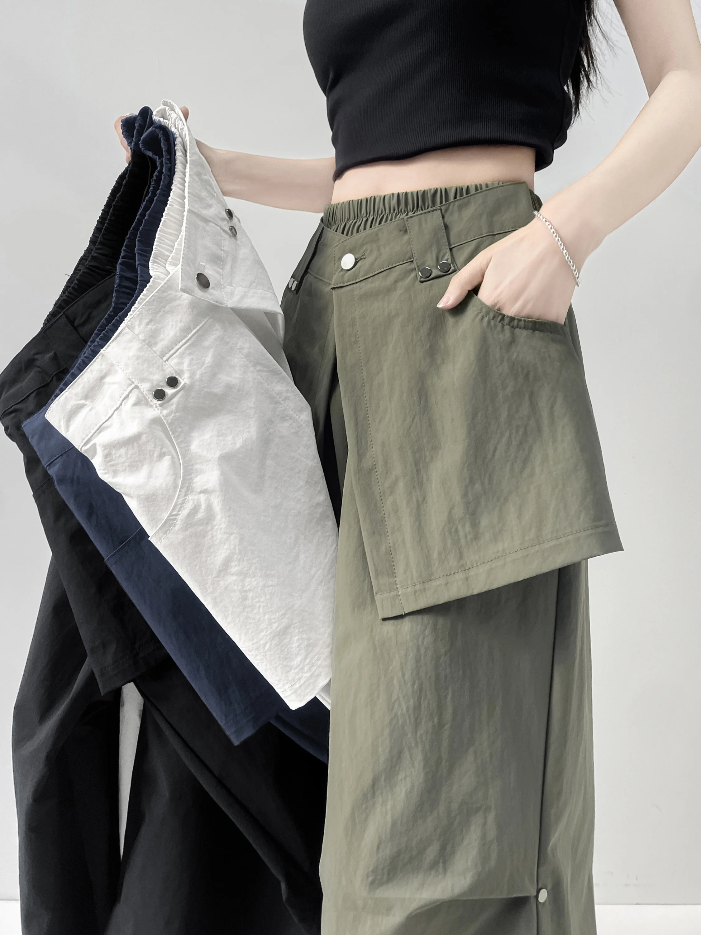 American Style Military Green Work Pants Women's Summer Thin Cool Quick Dry Straight Leg Wide Leg Casual Pants
American Style Military Green Work Pants Women's Summer Thin Cool Quick Dry Straight Leg Wide Leg Casual Pants