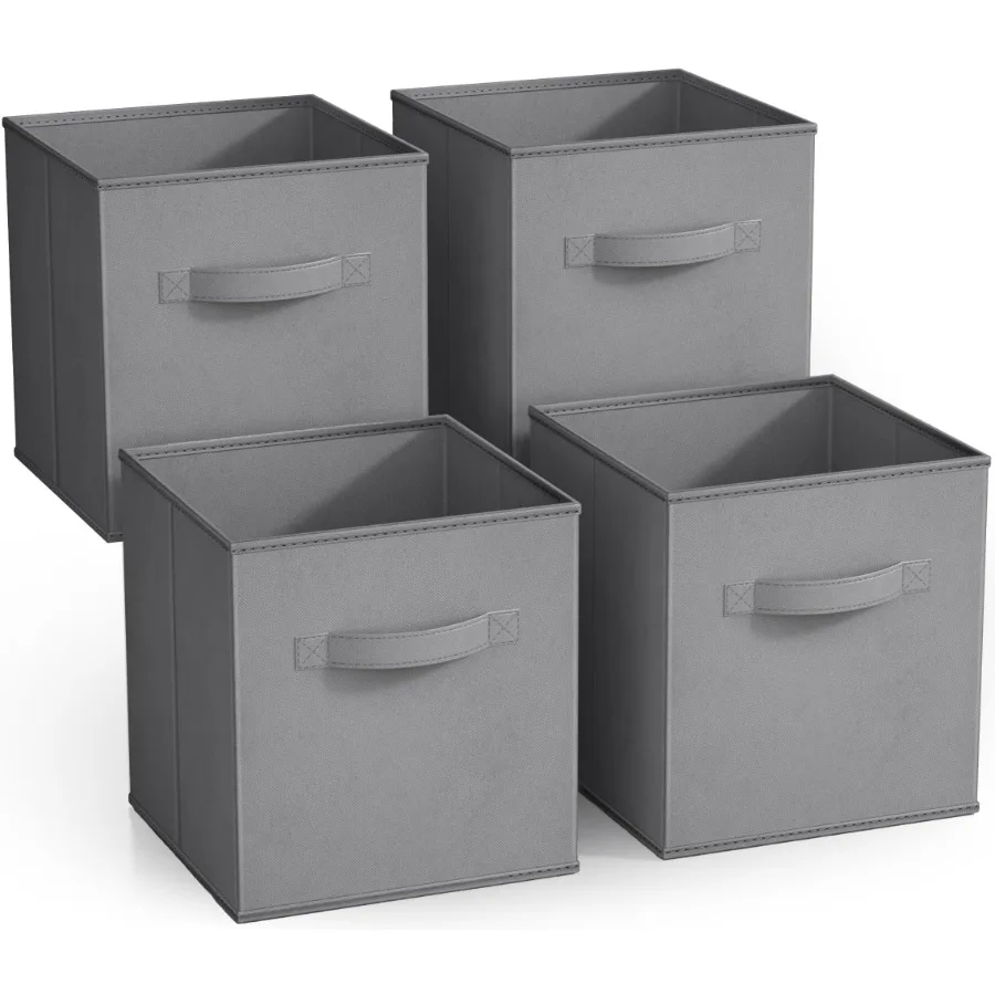 Collapsible Cube Fabric Storage Bins for Living Room, Bedroom Nursery 10.5 x 10.5 Stackable Organizer Boxes, Modern Gray, 4 Pac
Collapsible Cube Fabric Storage Bins for Living Room, Bedroom Nursery 10.5 x 10.5 Stackable Organizer Boxes, Modern Gray, 4 Pac