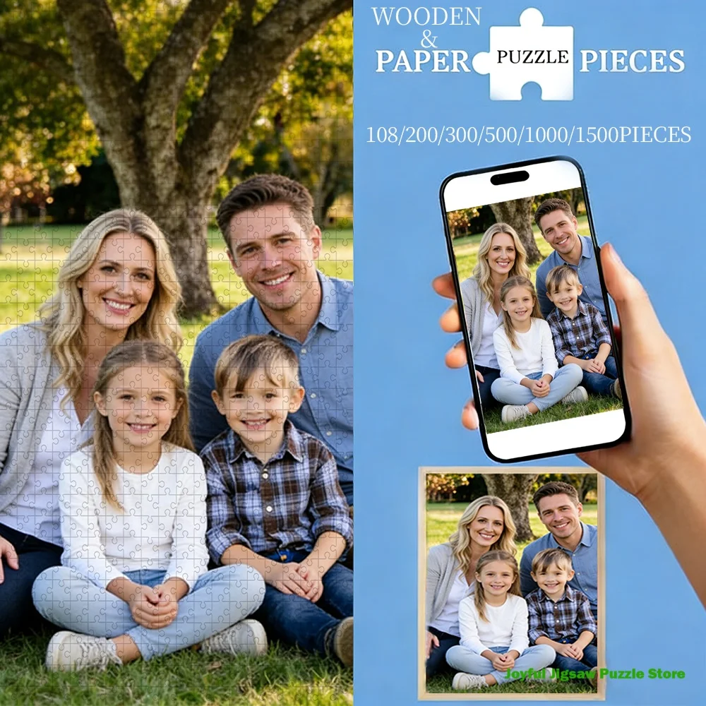 Create Your Own Custom Photo Puzzle Jigsaw Family Portrait Puzzle Decompression Toy 500/1000/1500Pcs Perfect Gift for Birthday
Create Your Own Custom Photo Puzzle Jigsaw Family Portrait Puzzle Decompression Toy 500/1000/1500Pcs Perfect Gift for Birthday