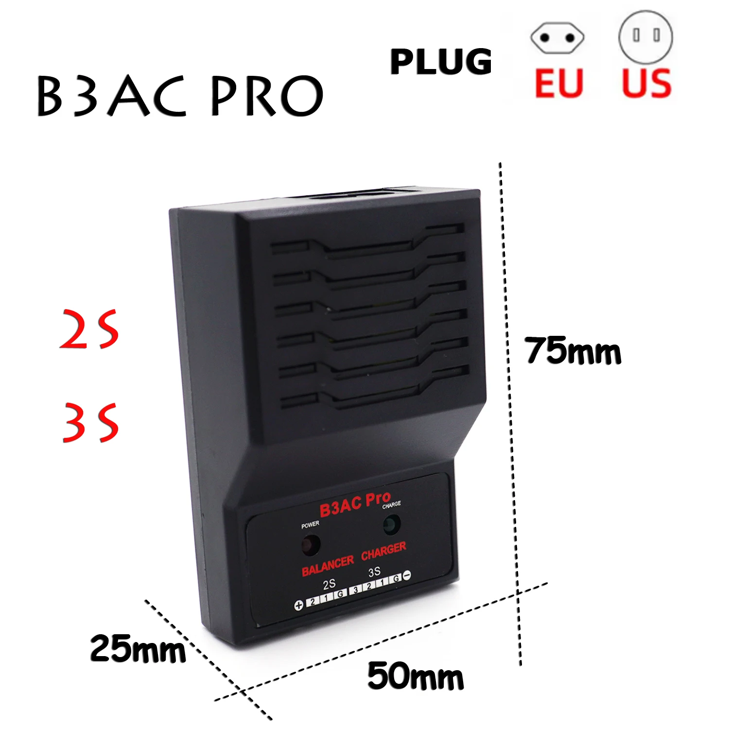 Балансное зарядное устройство B3AC PRO 7,4 В 11,1 В 2S 3S 110-240 В Компактное зарядное устройство с вилкой ЕС/США для радиоуправляемого вертолета, автомобиля, лодки, модели Lipo аккумулятора
Балансное зарядное устройство B3AC PRO 7,4 В 11,1 В 2S 3S 110-240 В Компактное зарядное устройство с вилкой ЕС/США для радиоуправляемого вертолета, автомобиля, лодки, модели Lipo аккумулятора