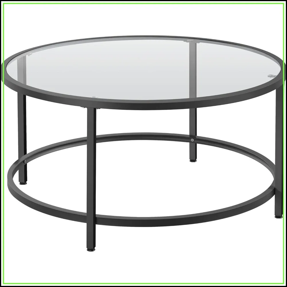 36" Round Glass Coffee Table, Black Circle Center Table with Tempered Glass Top for Living Room, Office & Apartment
36" Round Glass Coffee Table, Black Circle Center Table with Tempered Glass Top for Living Room, Office & Apartment
