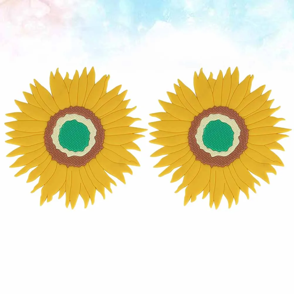 2pcs Sunflower Heat Resistant Coaster Cup Mat Multifunctional Non-Slip For Home Cafe Restaurant Yellow Table Protection
2pcs Sunflower Heat Resistant Coaster Cup Mat Multifunctional Non-Slip For Home Cafe Restaurant Yellow Table Protection