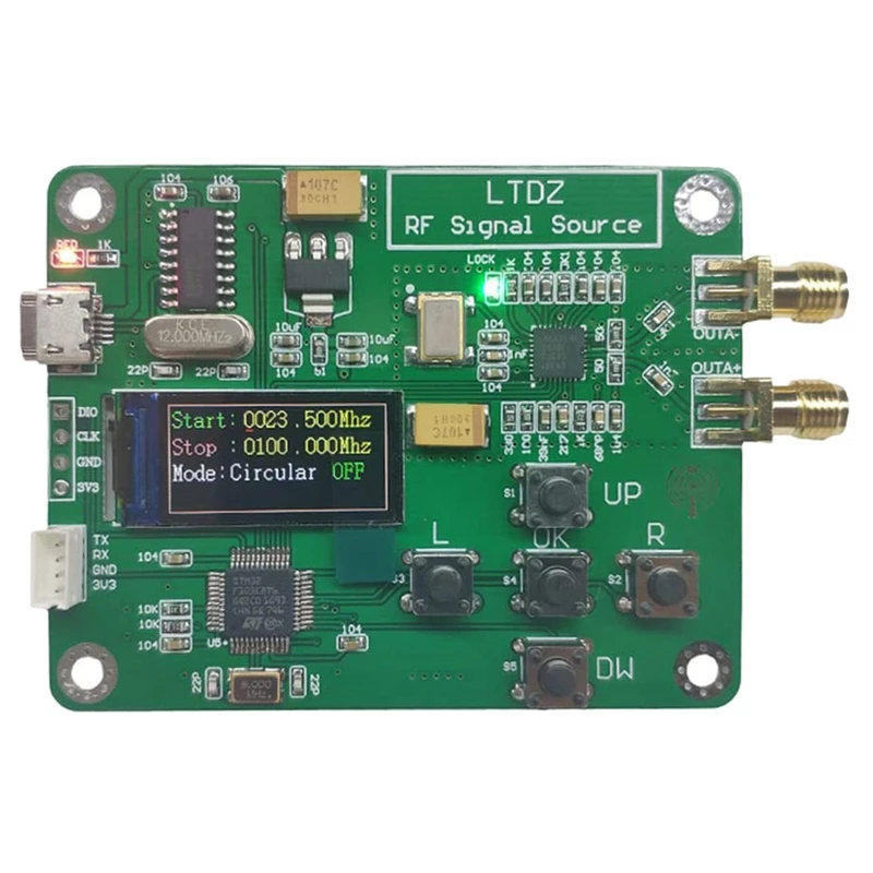 LTDZ MAX2870 STM32 23,5-6000 МГц Модуль источника сигнала USB 5 В с питанием от частоты и режима аксессуар
LTDZ MAX2870 STM32 23,5-6000 МГц Модуль источника сигнала USB 5 В с питанием от частоты и режима аксессуар