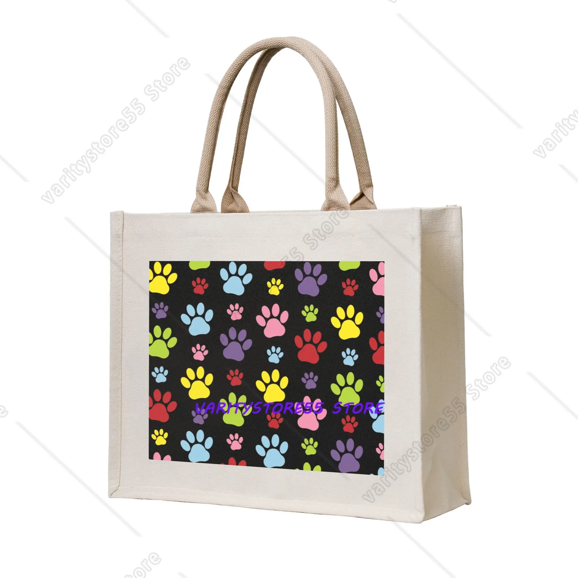 Fashion Colorful Paws Pattern Shopping Tote Bag Portable Dog Paw Prints Pet Groceries Shopper Shoulder Bag
Fashion Colorful Paws Pattern Shopping Tote Bag Portable Dog Paw Prints Pet Groceries Shopper Shoulder Bag