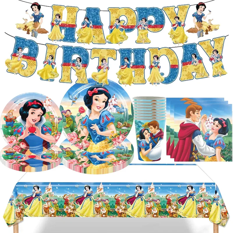 Princess Snow White Birthday Party Decorations Supplies Disposable Tableware Sets Girl Party Cups Plates Tablecloth Decor
Princess Snow White Birthday Party Decorations Supplies Disposable Tableware Sets Girl Party Cups Plates Tablecloth Decor