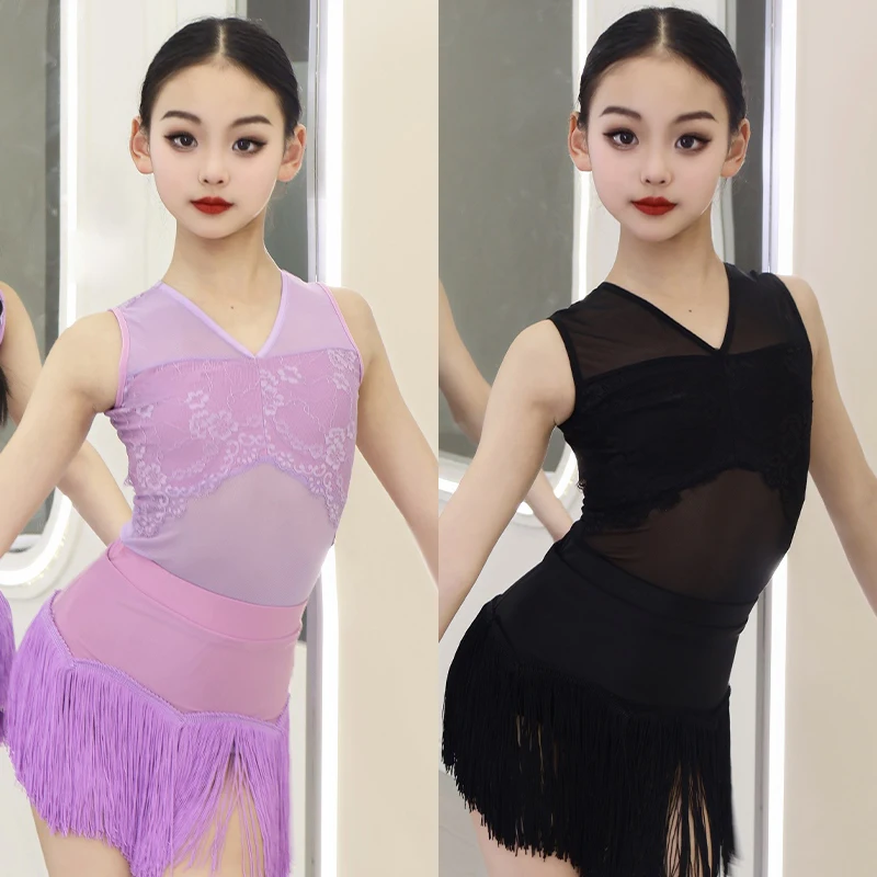 Sleeveless Latin Dance Tassels Dress Girls Chacha Ballroom Dance Clothes Children'S Salsa Samba Latin Dance Costume SL12153
Sleeveless Latin Dance Tassels Dress Girls Chacha Ballroom Dance Clothes Children'S Salsa Samba Latin Dance Costume SL12153