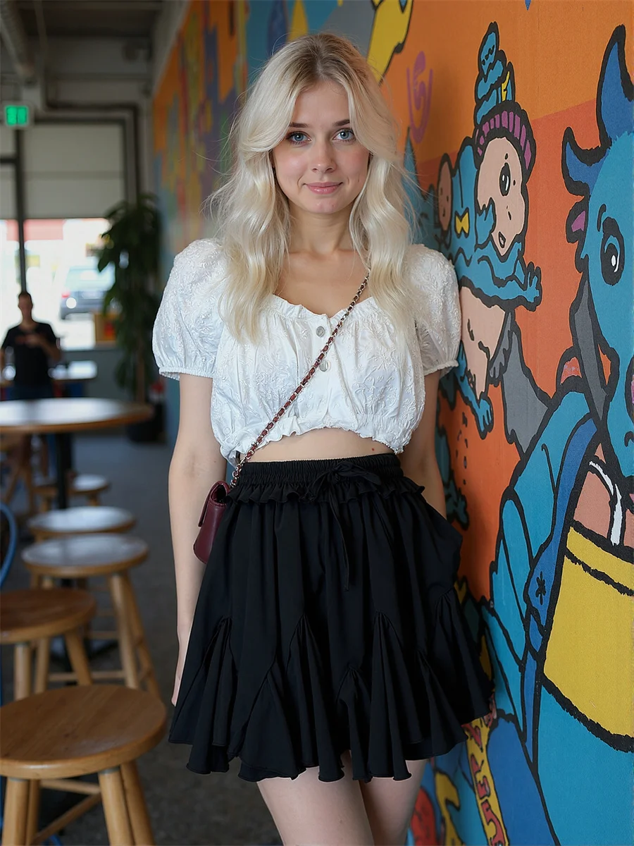 Плиссированные мини-черно-белые юбки женские хлопковые лоскутные расклешенные рюши подол миди шикарные художественные удобные осенние классические
Плиссированные мини-черно-белые юбки женские хлопковые лоскутные расклешенные рюши подол миди шикарные художественные удобные осенние классические