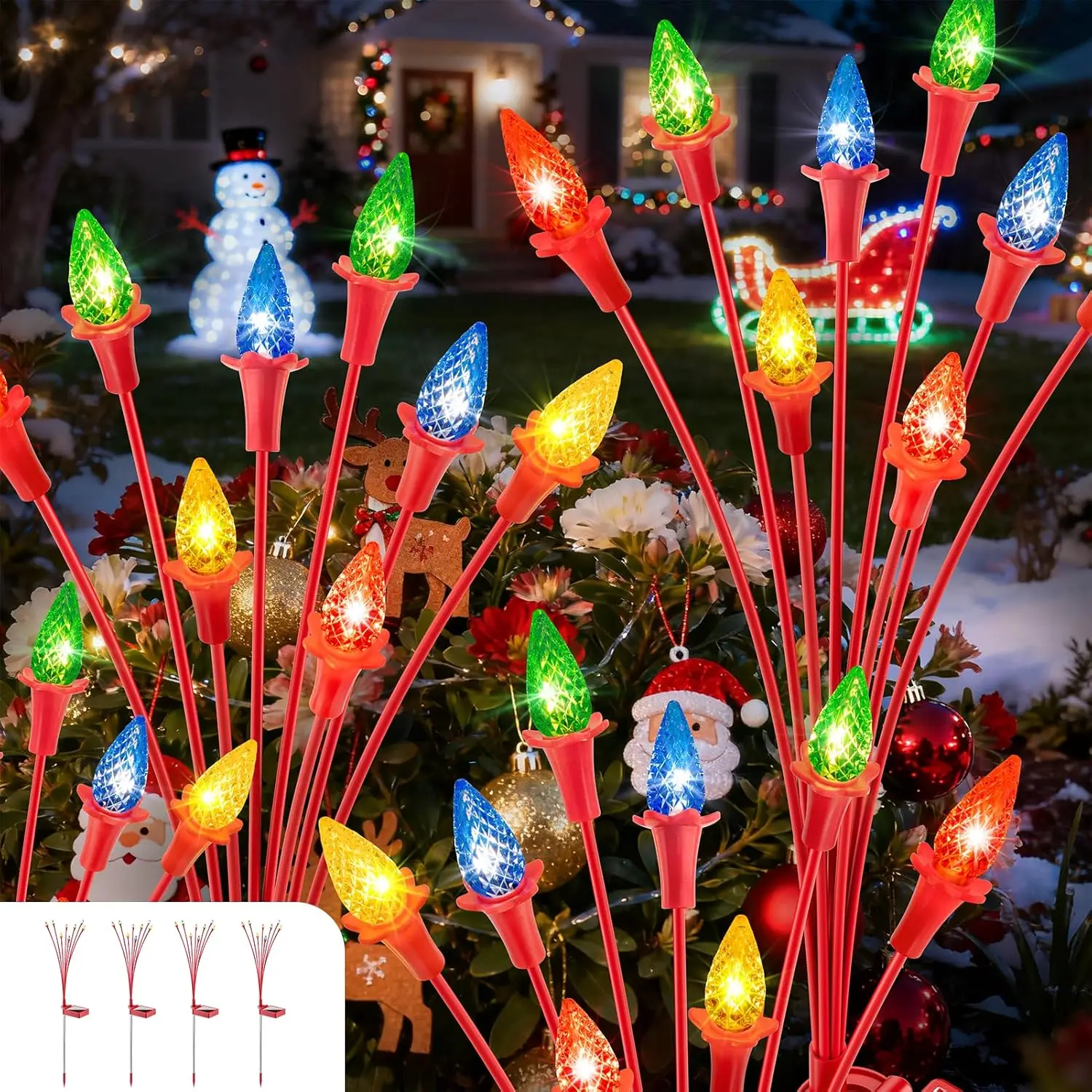4 Packs Christmas Berry Solar Garden Lights, Auto ON/OFF, Outdoor Wind-Swaying LED Lights for Yard, Pathway, Pond
4 Packs Christmas Berry Solar Garden Lights, Auto ON/OFF, Outdoor Wind-Swaying LED Lights for Yard, Pathway, Pond